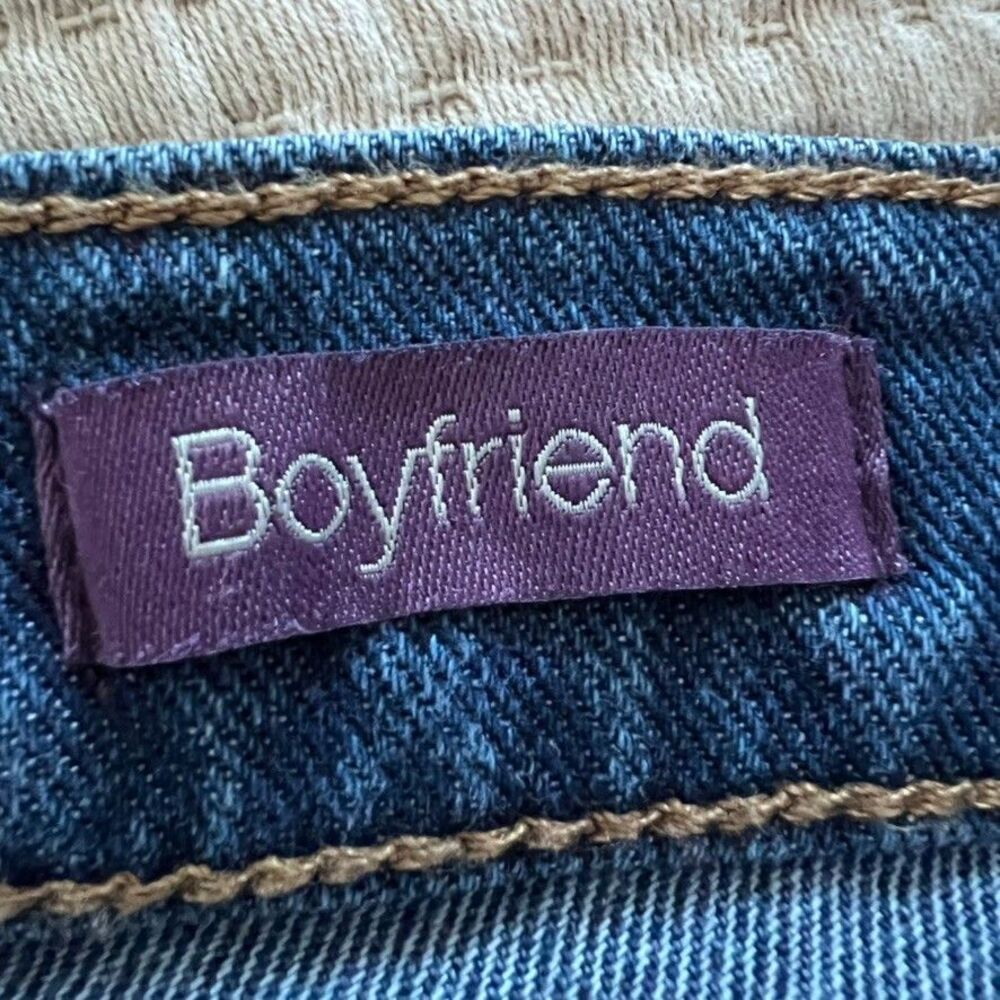 Gloria Vanderbilt High Rise Cuffed‎ Boyfriend Jeans Blue Denim Size 10 Cropped - Picture 11 of 16